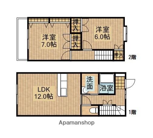 シェフレラⅠ(2LDK)の間取り写真