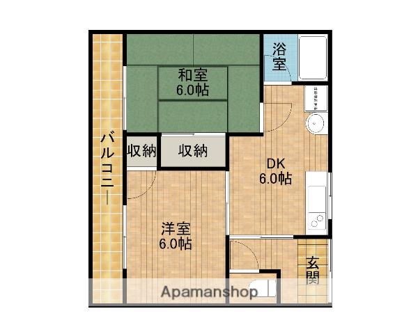 沢木ハイツ(2DK/2階)の間取り写真