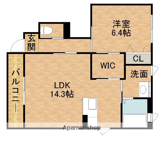 IS GARDEN A(1LDK/1階)の間取り写真