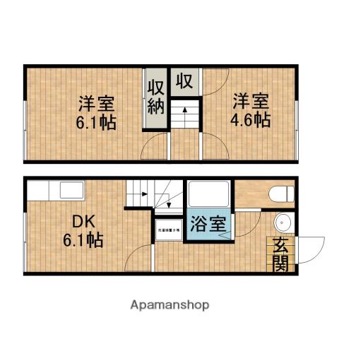 パレス東名Ⅳ(2DK)の間取り写真
