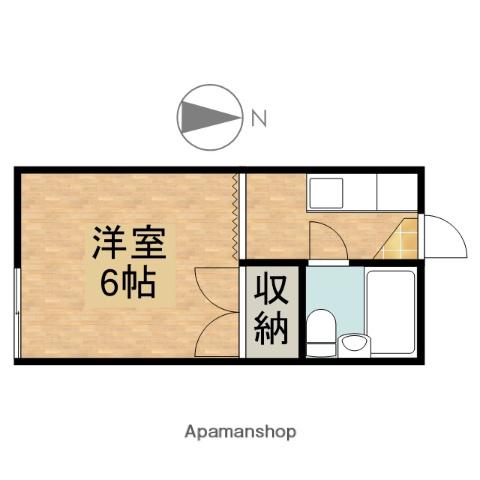 河合コーポA(1K/2階)の間取り写真