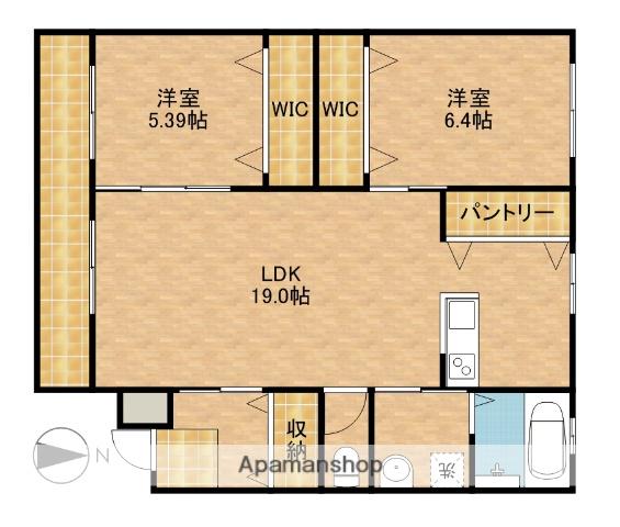 ヴィラ初生(2LDK/2階)の間取り写真