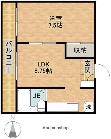 A-LIFE葵東(1LDK/4階)の間取り写真