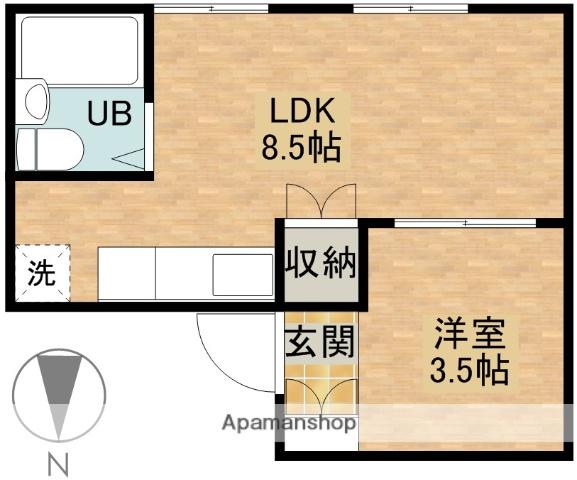 A-LIFE葵東(1LDK/3階)の間取り写真