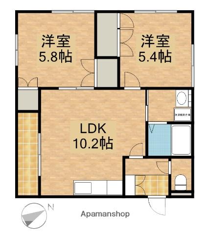 ETERNITY(2LDK/1階)の間取り写真