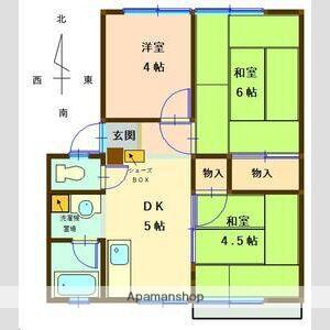 VIPハイツスワロー(3DK/2階)の間取り写真