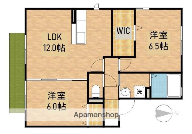 ピーノ・アーレ B(2LDK/1階)の間取り写真