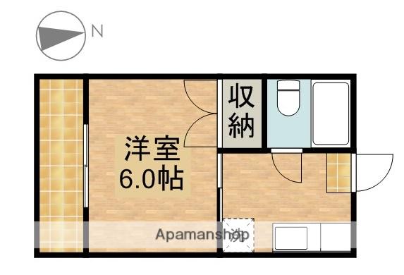 杉山ハイツC(1K/1階)の間取り写真