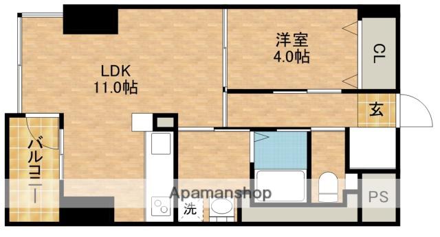 CONFORTO紺屋町(1LDK/6階)の間取り写真
