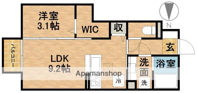 エクセル21Ⅴ(1LDK/1階)の間取り写真