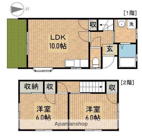 テラスハウス美和Ａ(2LDK)の間取り写真