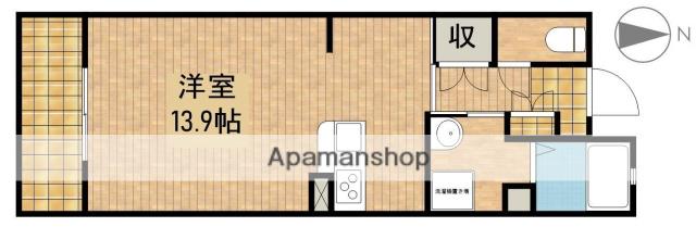 ルシェリア原島(ワンルーム/4階)の間取り写真