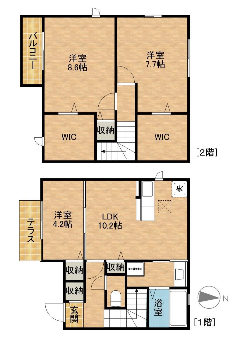ラパーチェ(3LDK)の間取り写真