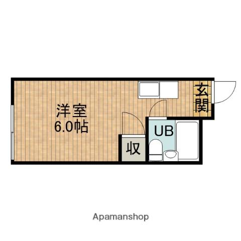 メゾンアランテB(1K/1階)の間取り写真