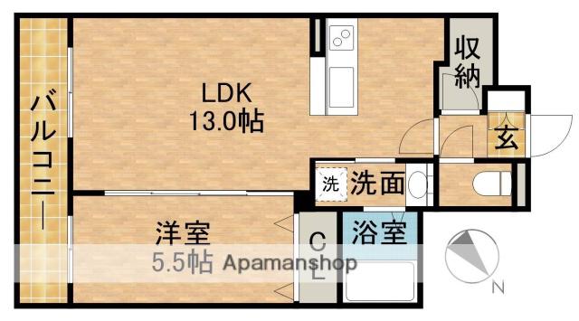 アンスリウム(1LDK/4階)の間取り写真