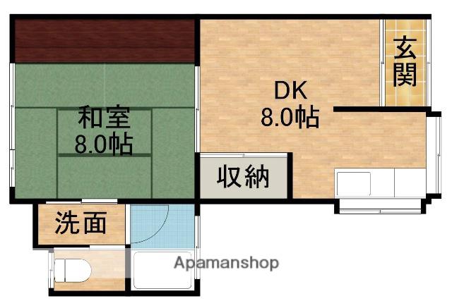 東町テラスハウス(1DK)の間取り写真