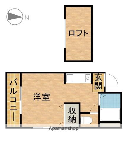 レリブ小池Ⅱ(1K/3階)の間取り写真