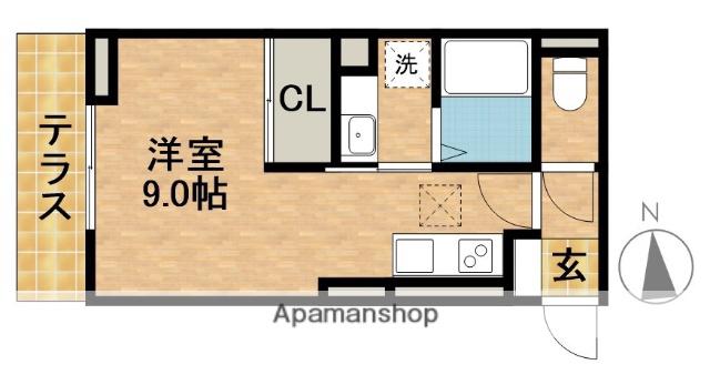 D-HILLS佐藤(ワンルーム/1階)の間取り写真