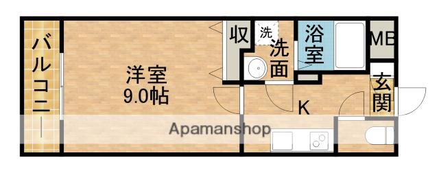 HEARTLYKKE(1K/2階)の間取り写真