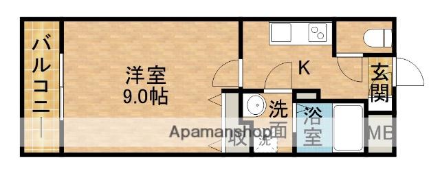 HEARTLYKKE(1K/3階)の間取り写真