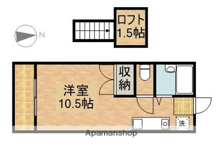 LALAMINI舞阪(ワンルーム/2階)の間取り写真