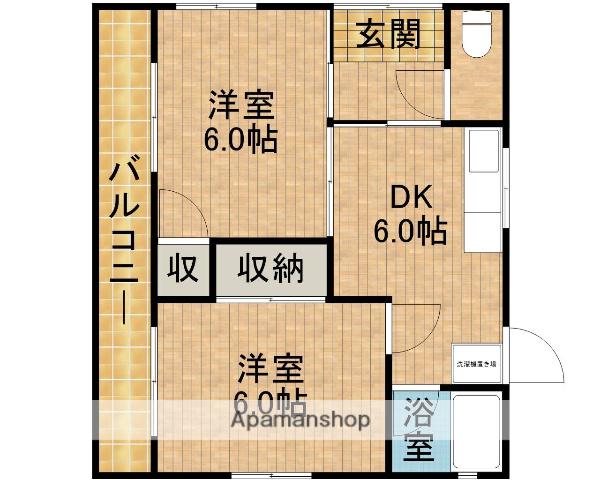 東海道本線 浜松駅 バス乗車時間：11分 芳川西バス停で下車 徒歩3分 1階建 築50年(1LDK)の間取り写真