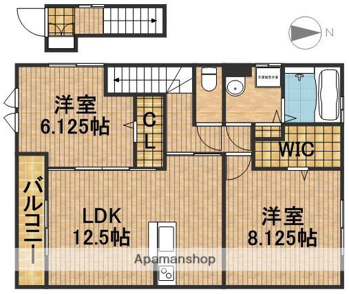 LEONIDSA(2LDK/2階)の間取り写真