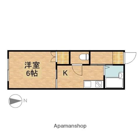 ラベンダーハイツ(1K/2階)の間取り写真