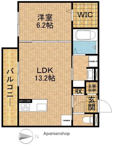 KADAN(1LDK/2階)の間取り写真