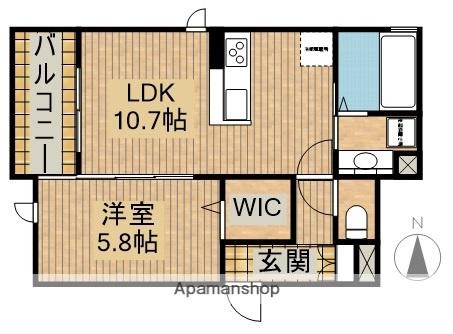 D-HILLS領家(1LDK/3階)の間取り写真