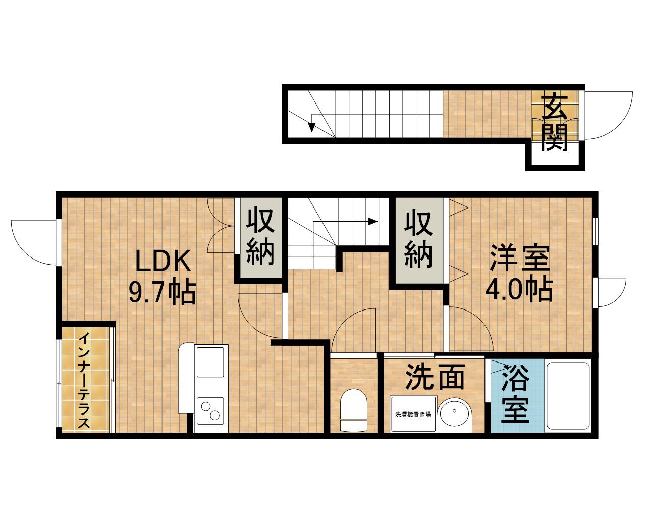 マーリエ(1LDK/2階)の間取り写真