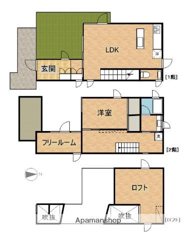 東海道本線 浜松駅 バス乗車時間：30分 大平台高校バス停で下車 徒歩2分 2階建 築10年(1LDK)の間取り写真