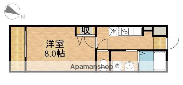 ベルエイト(1K/1階)の間取り写真