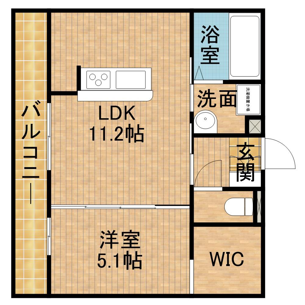 DーROOM KAMIJIMA(1LDK/2階)の間取り写真