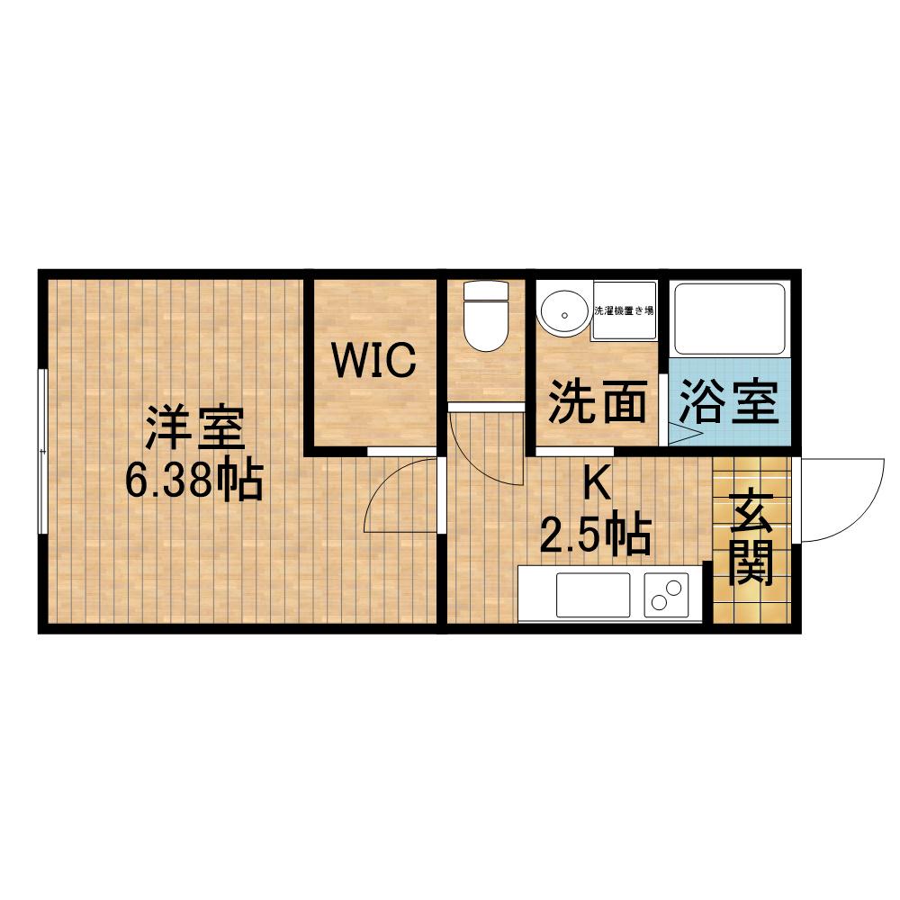 AFC RESIDENCE 野口(1K/1階)の間取り写真