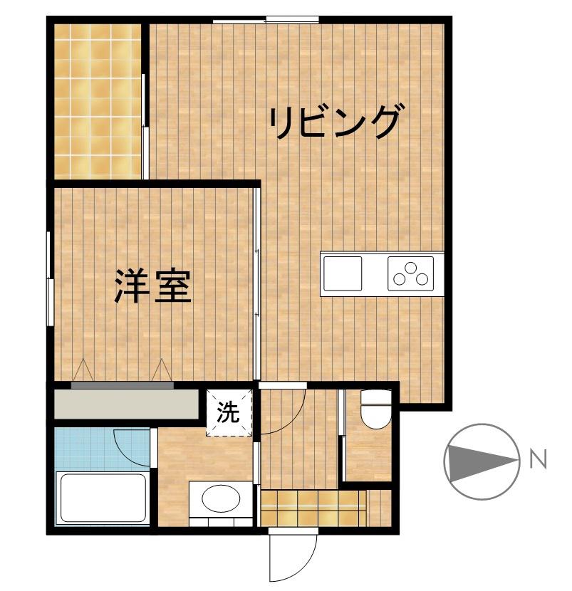 FELSEN DREI(1LDK/5階)の間取り写真