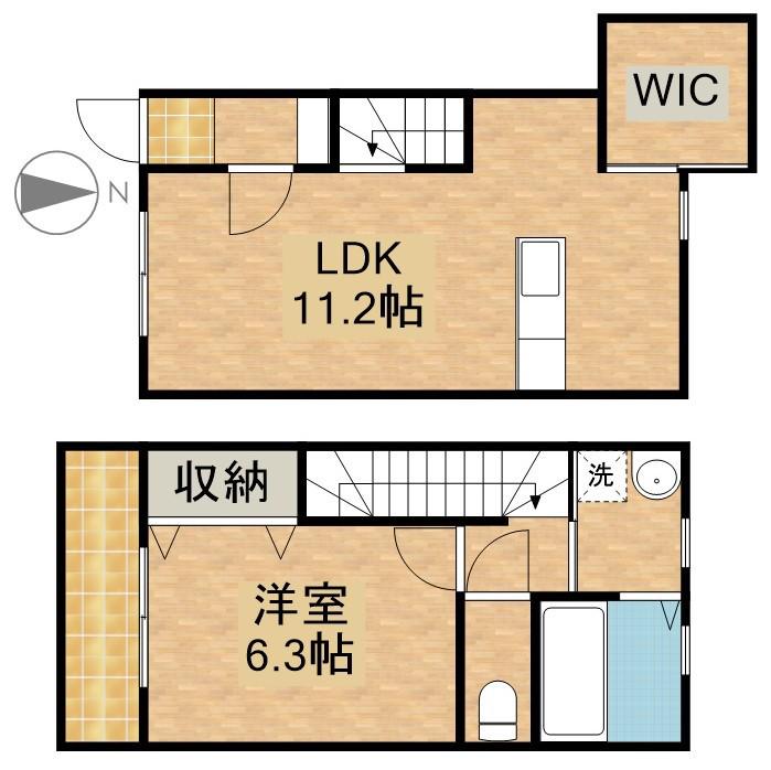 ピアット(1LDK)の間取り写真