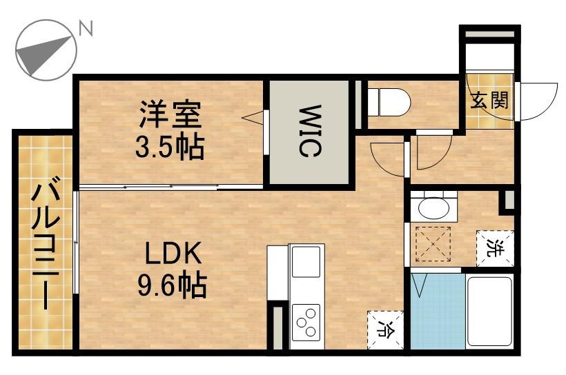 T-SUCCESS(1LDK/1階)の間取り写真