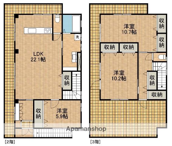 東海道本線 浜松駅 バス乗車時間：8分 文化芸術大学バス停で下車 徒歩12分 2階建 築35年(3LDK)の間取り写真