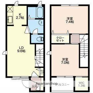 シエロアスール(2LDK/1階)の間取り写真
