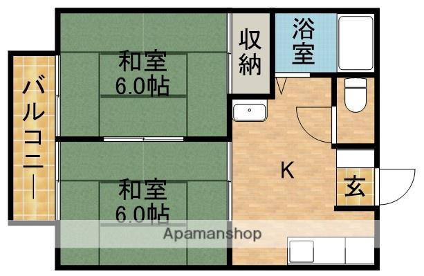 サイトウハイツ(2K/2階)の間取り写真