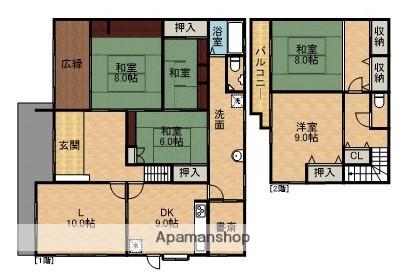 東海道本線 浜松駅 バス乗車時間：43分 大平台２丁目北バス停で下車 徒歩4分 2階建 築22年(5LDK)の間取り写真