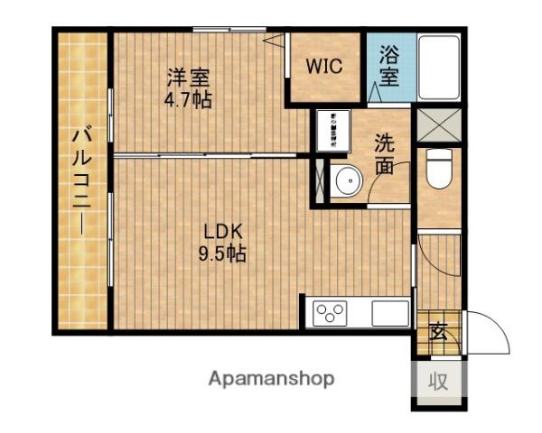 DーCREST駅前3丁目(1LDK/2階)の間取り写真