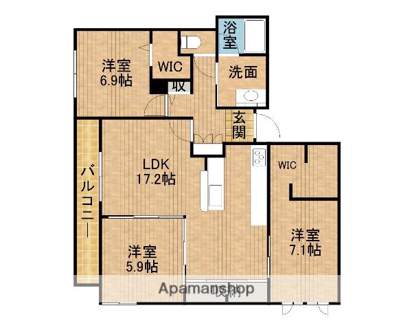 クラウンレジデンスⅡ(3LDK/2階)の間取り写真