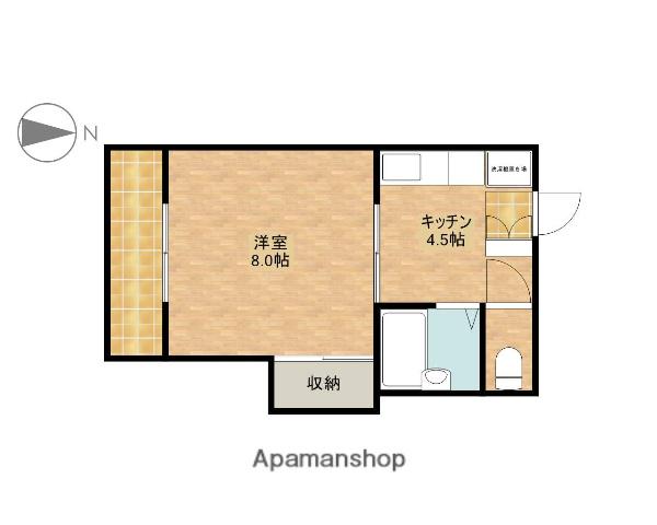 エクセレント広沢(1K/1階)の間取り写真