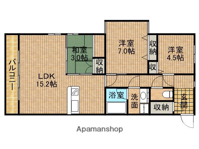 LIENはなみずき(3LDK/2階)の間取り写真