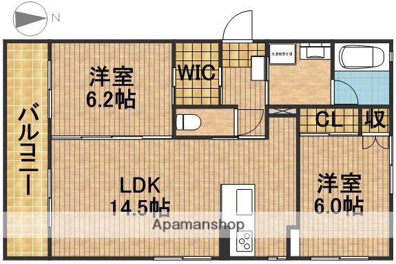 グランツ(2LDK/2階)の間取り写真