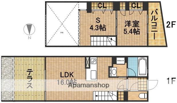 クアトロ(1SLDK/1階)の間取り写真