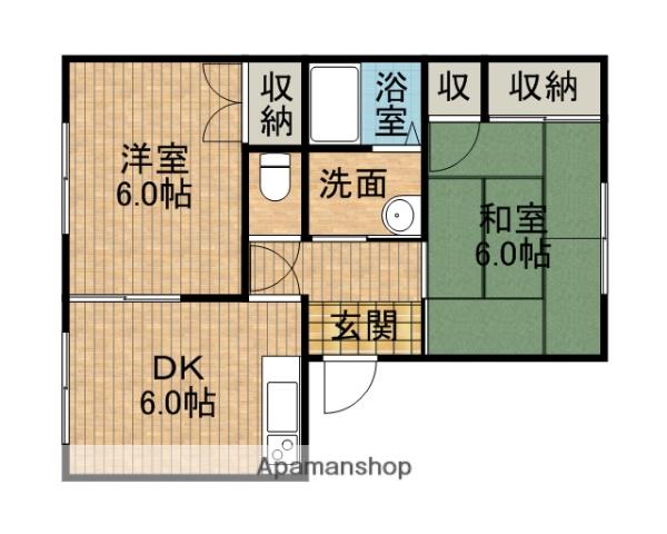 フレグランスTANAKA(2DK/1階)の間取り写真