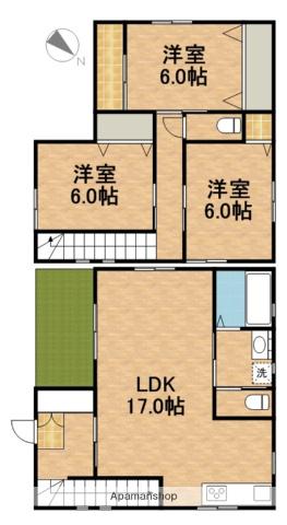 東海道本線 浜松駅 バス乗車時間：15分 谷田口橋バス停で下車 徒歩3分 2階建 築12年(3LDK)の間取り写真